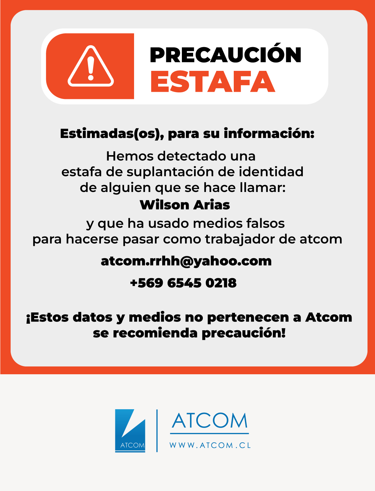 Aviso de precaución